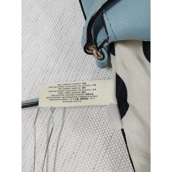 Kate Spade Monday Crossbody Bag Blue Leather Envelope - Picture 9 of 16